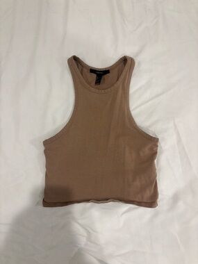 Forever 21 Light Brown/Taupe Tank Cropped Top